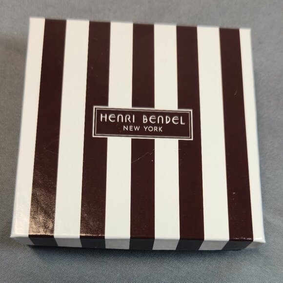 Henry Bendel Gold Tone Lariat Necklace w/ Crystal Pendant | Adjustable - Picture 5 of 10